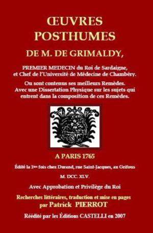 Œuvres Posthumes de M. De Grimaldy