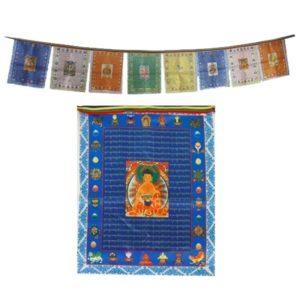 Drapeaux de prières bouddhas fil de 10