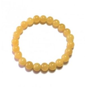 Bracelet en calcite jaune 8 mm